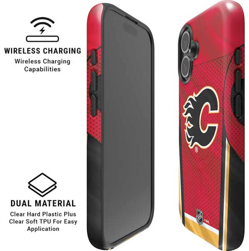 NHL Calgary Flames Home Jersey iPhone 16 Plus Magsafe Impact Case